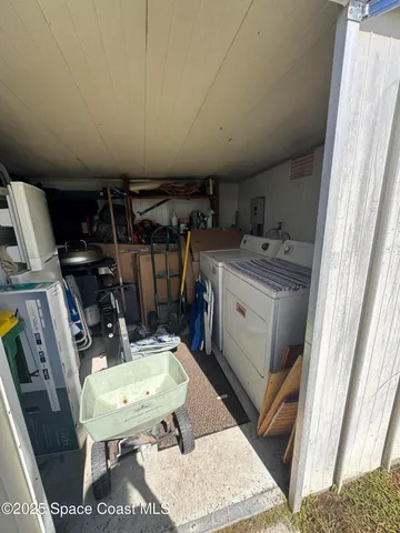 a room with storage and utility