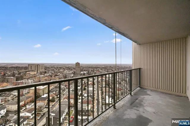 a view of city from balcony