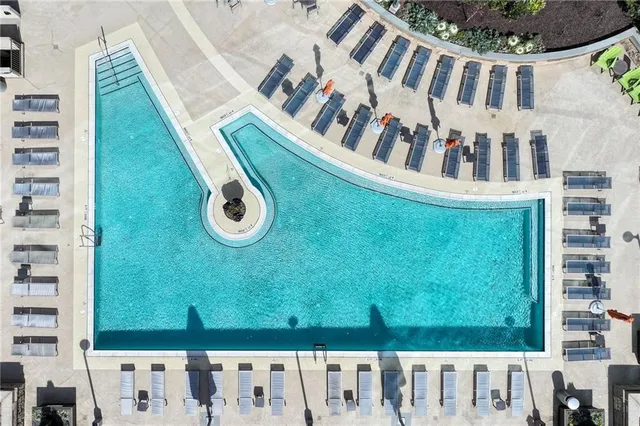 a view of a building from a balcony