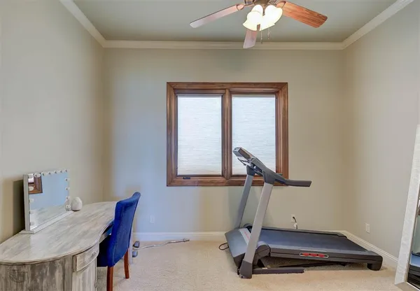 a room with gym equipment