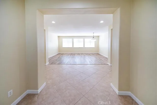 a view of an empty room