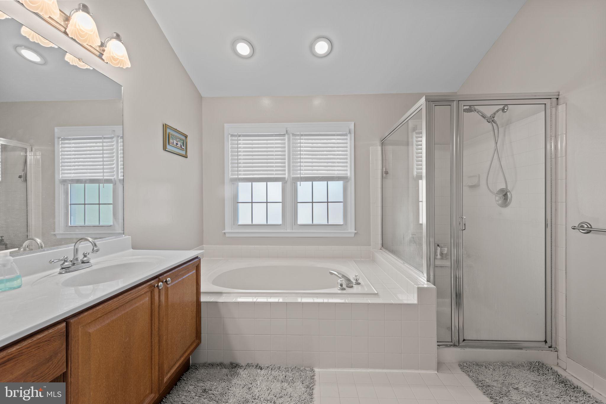 8104 Creekview Drive Springfield, VA 22153 - Photo 22 of 39 a bathroom with a bathtub a sink and a shower