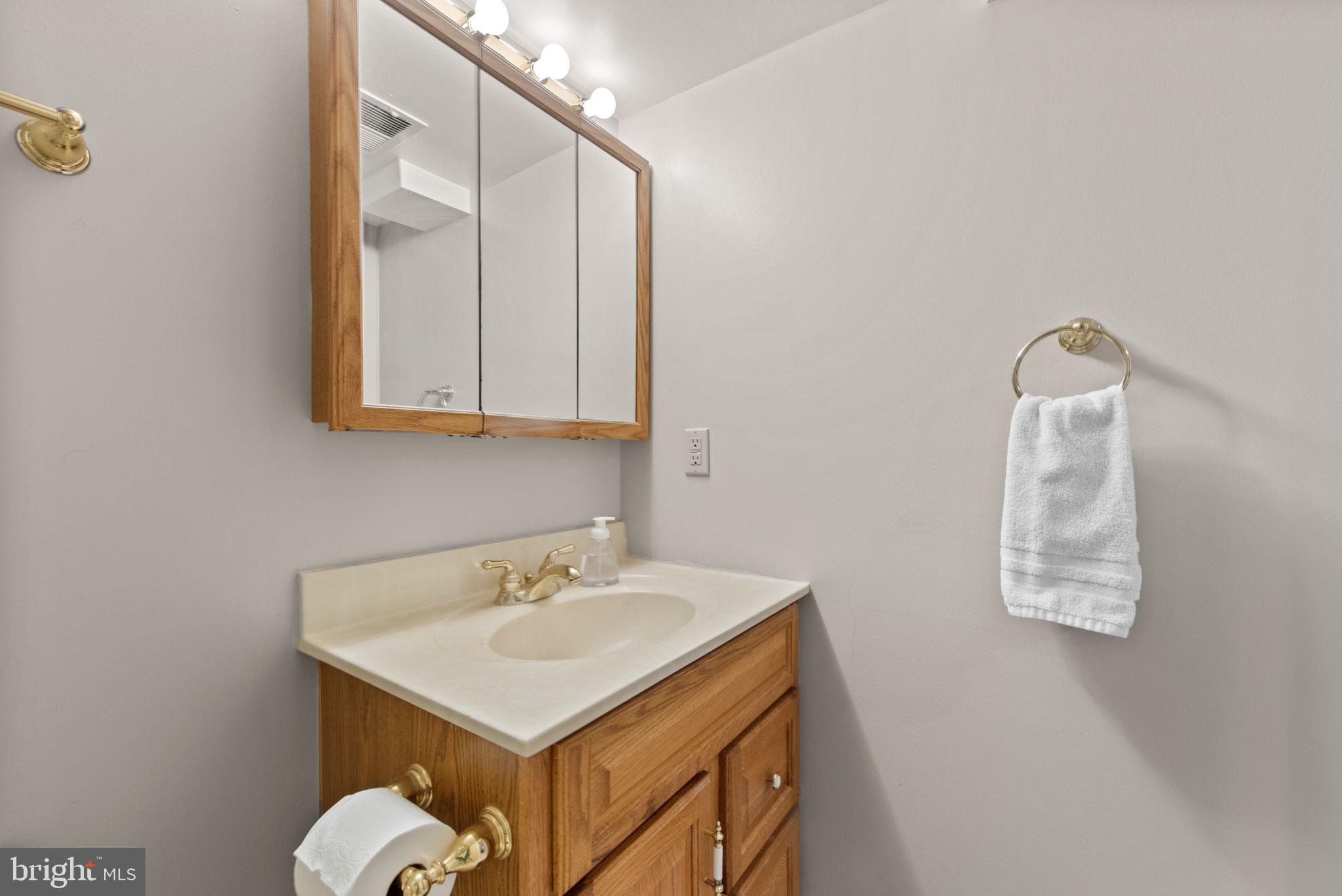 8104 Creekview Drive Springfield, VA 22153 - Photo 36 of 39 a bathroom with a sink and a mirror