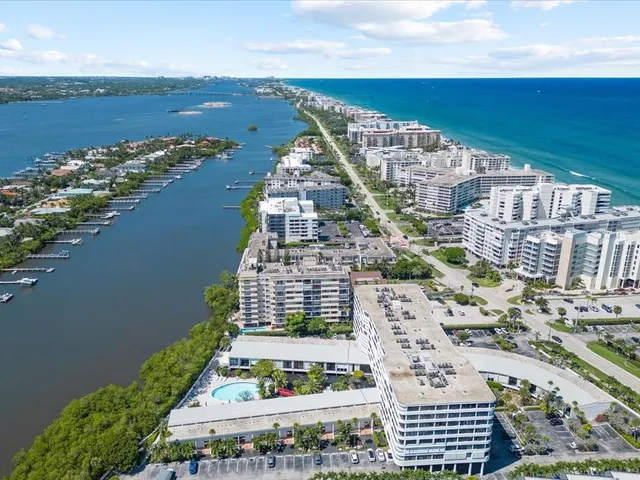 a view of a city with an ocean view