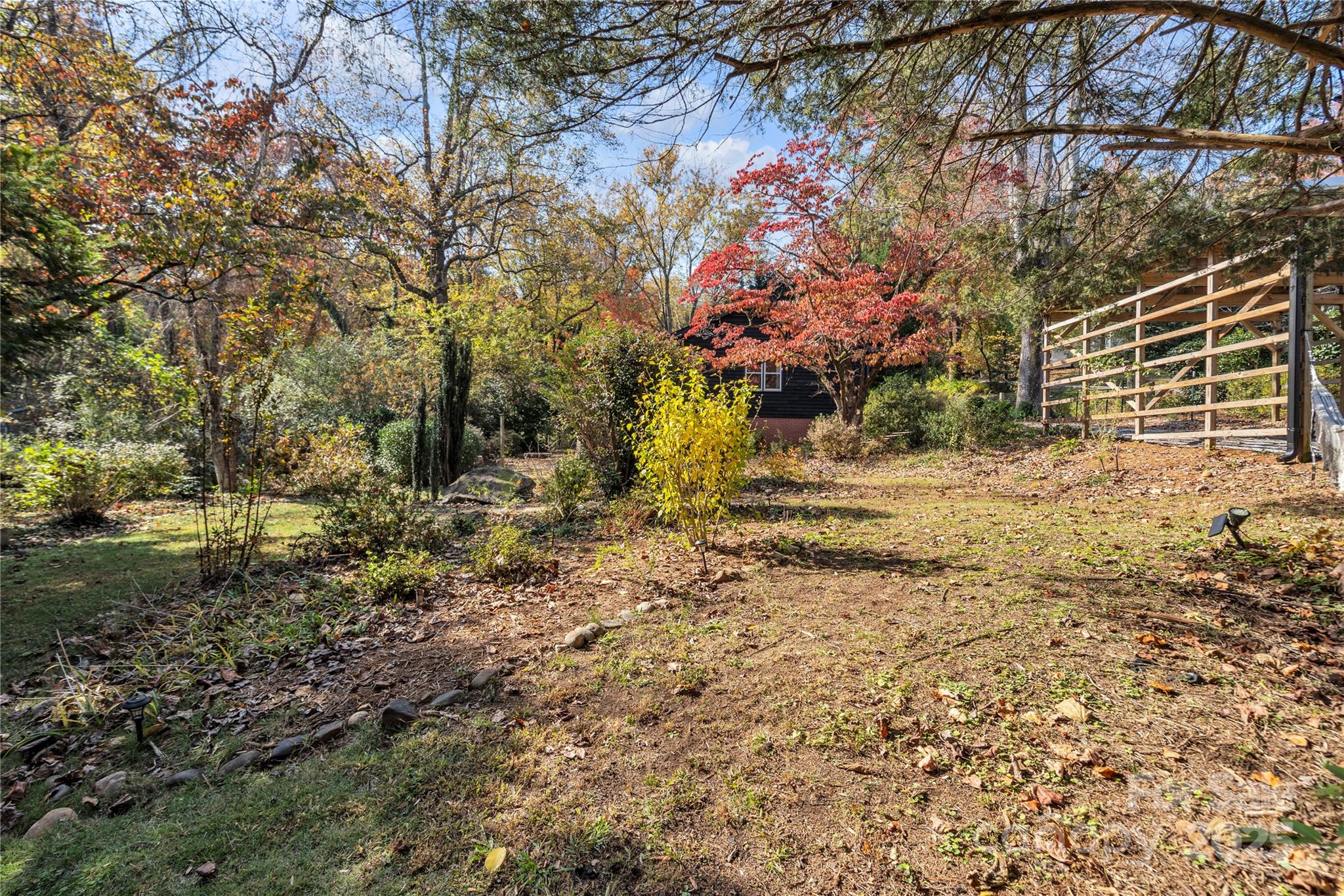 35 Wilcox Road Tryon, NC 28782 - Photo 23 of 24 a view of a yard with plants and large trees
