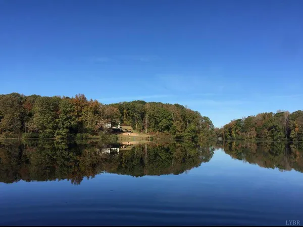 a view of lake with mountain