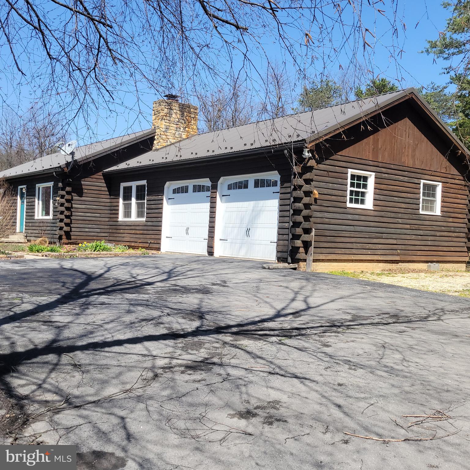 Front view with 2-car garage