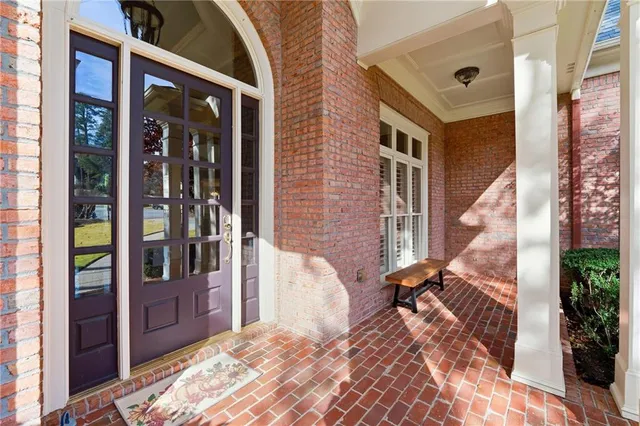 a balcony view with a outdoor space
