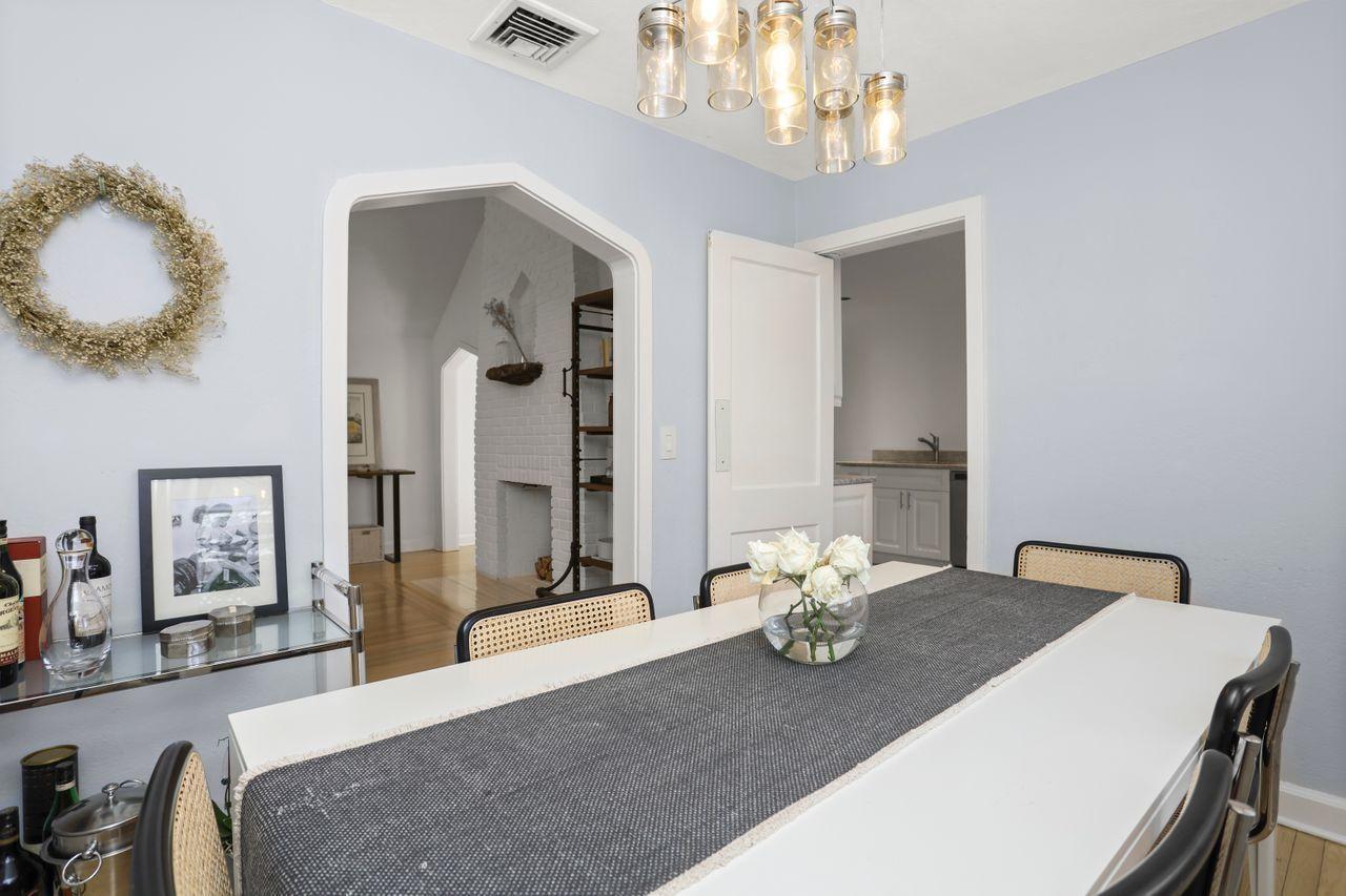 55 Oval Avenue Riverside, CT 06878 - Photo 14 of 29 a view of a dining room with furniture and a chandelier