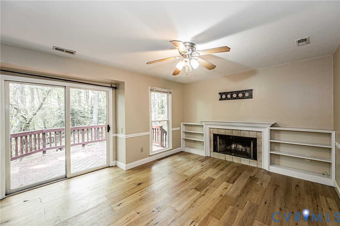 2806 Cove Ridge Road Midlothian, VA 23112 - Photo 26 of 52 Hardwood flooring, fireplace with tile surround, b