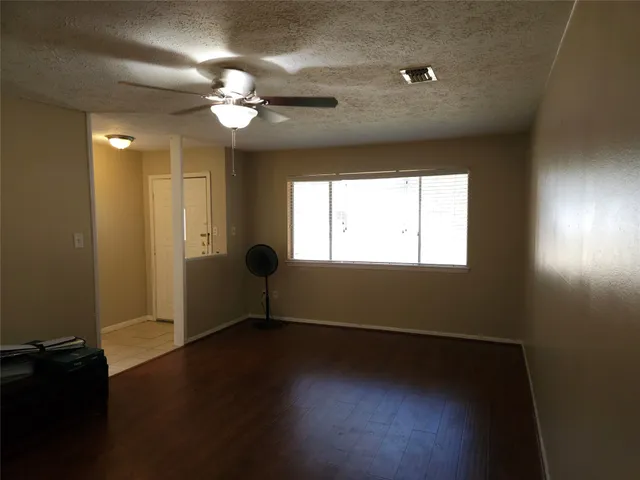 a view of a livingroom with a window