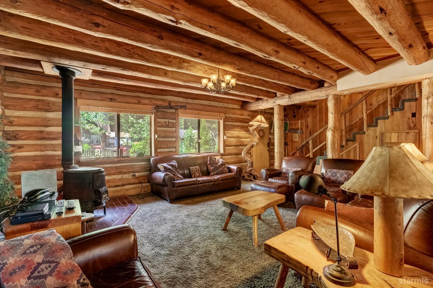 3140 Sacramento Avenue South Lake Tahoe, CA 96150 - Photo 18 of 30 a living room with furniture and a large window