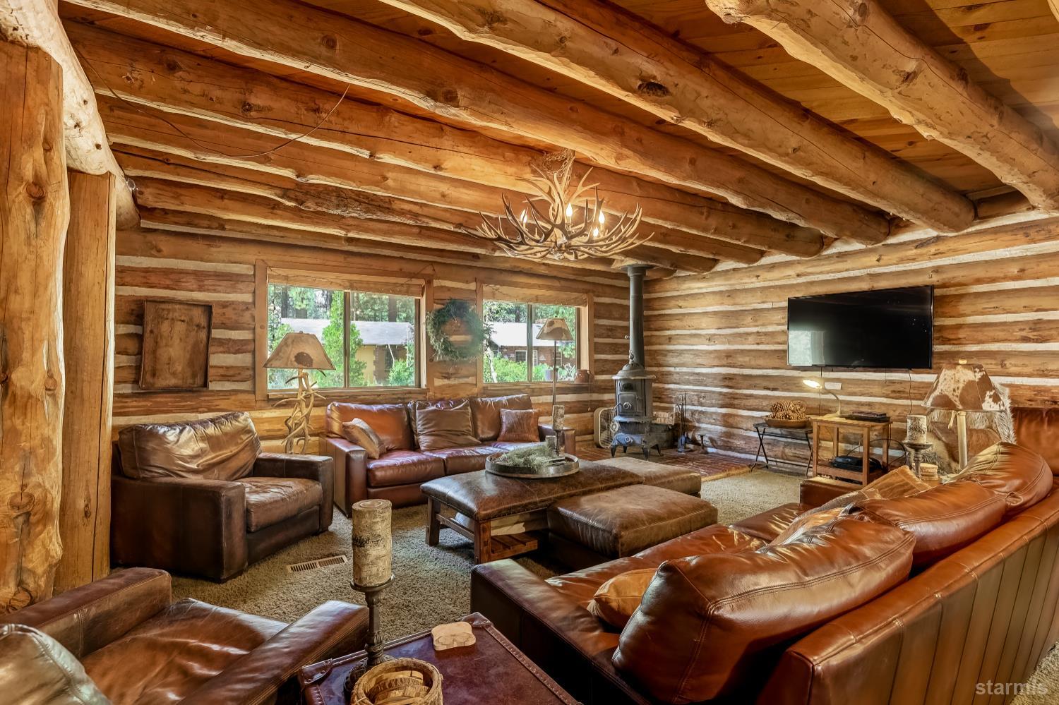 3140 Sacramento Avenue South Lake Tahoe, CA 96150 - Photo 5 of 30 a living room with furniture and a flat screen tv