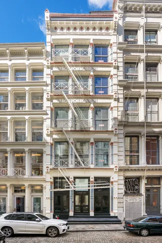 a front view of a building