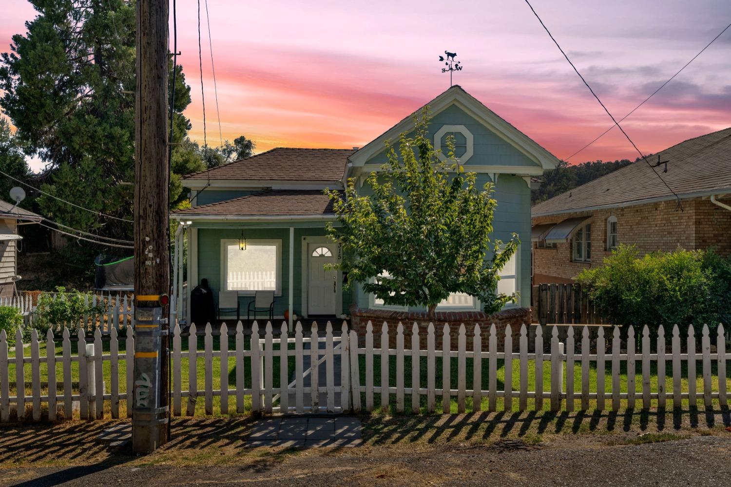 a front view of a house