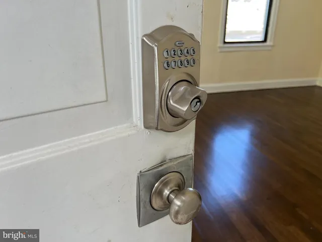 a close view of door lock