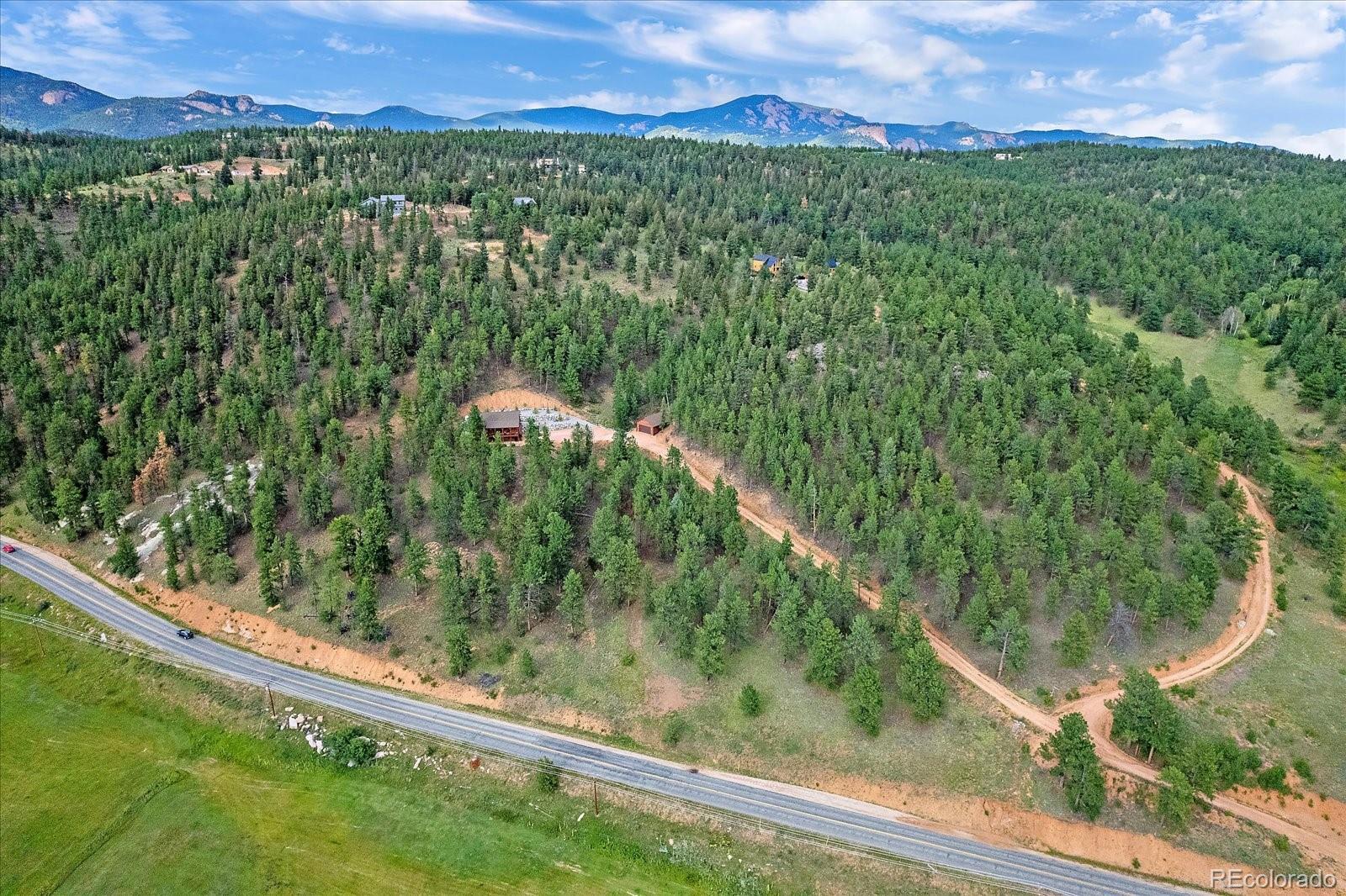 2894 County Road 43 Bailey, CO 80421 - Photo 36 of 48 a view of a green field with a mountain in the background
