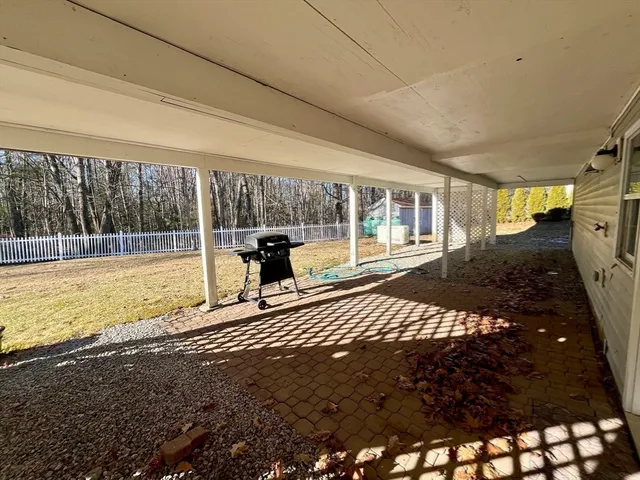 a view of a backyard of a house