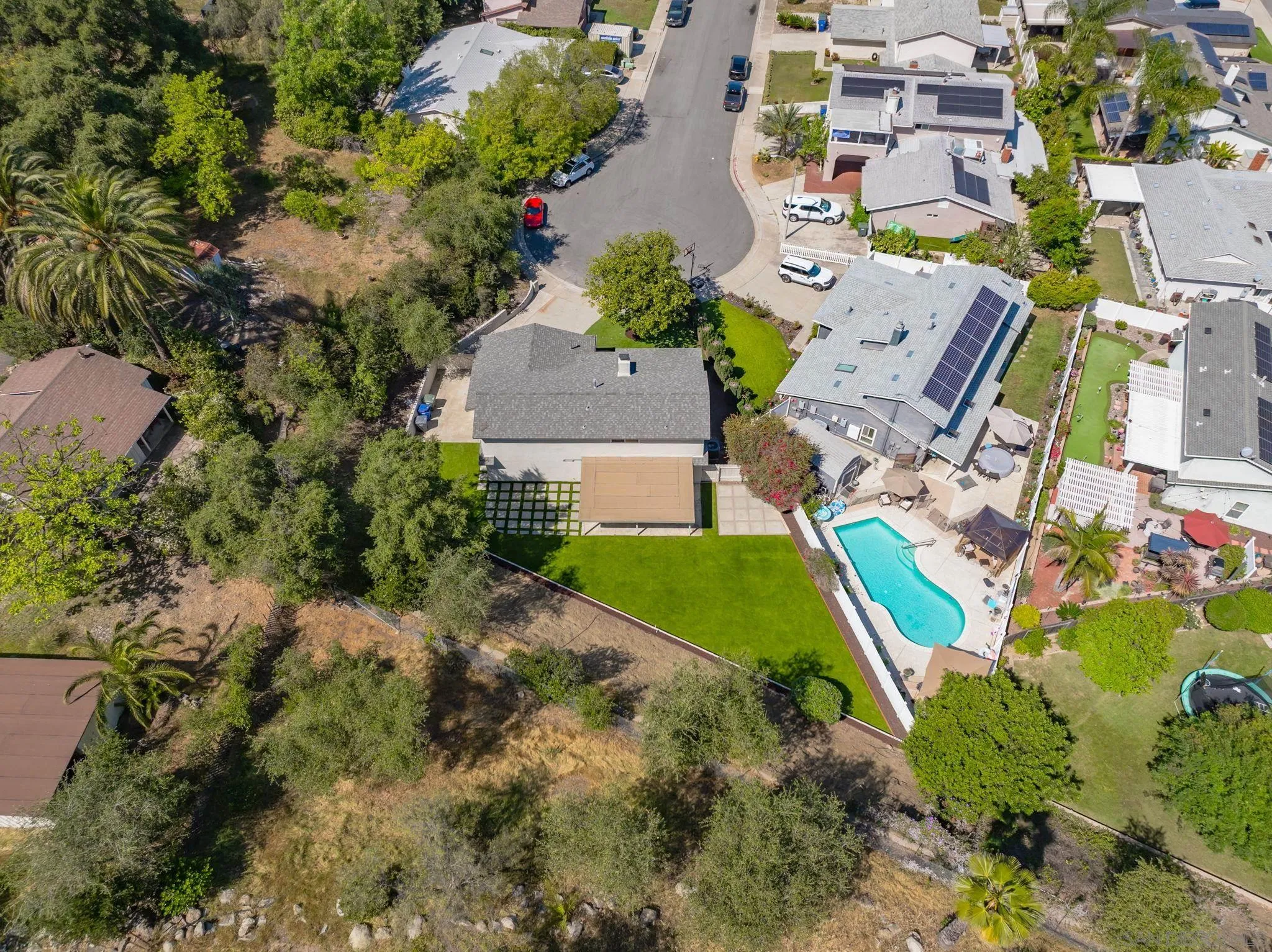 1198 Benjamin Place El Cajon, CA 92020 - Photo 36 of 38 an aerial view of residential houses with outdoor space