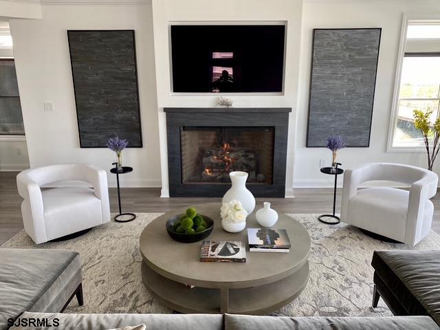 146 Ridgeway Avenue Atlantic City, NJ 08401 - Photo 14 of 59 a living room with furniture and a fireplace