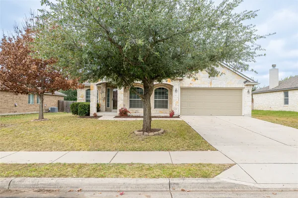 a house that has a tree in front of it