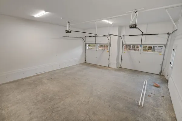 a view of a garage