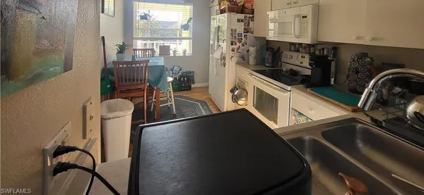 a kitchen with lots of counter top space
