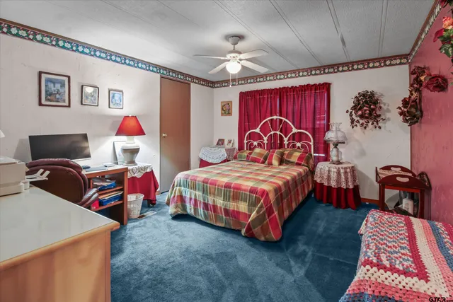 a bathroom with a sink a toilet and shower curtain