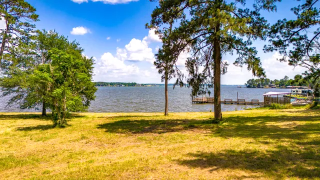 a view of swimming pool with an ocean view
