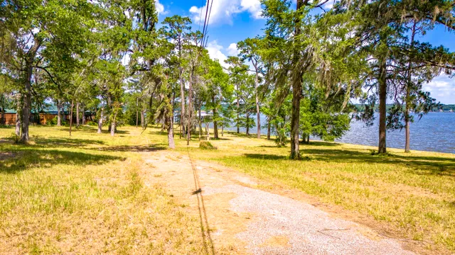 a view of yard with swimming pool