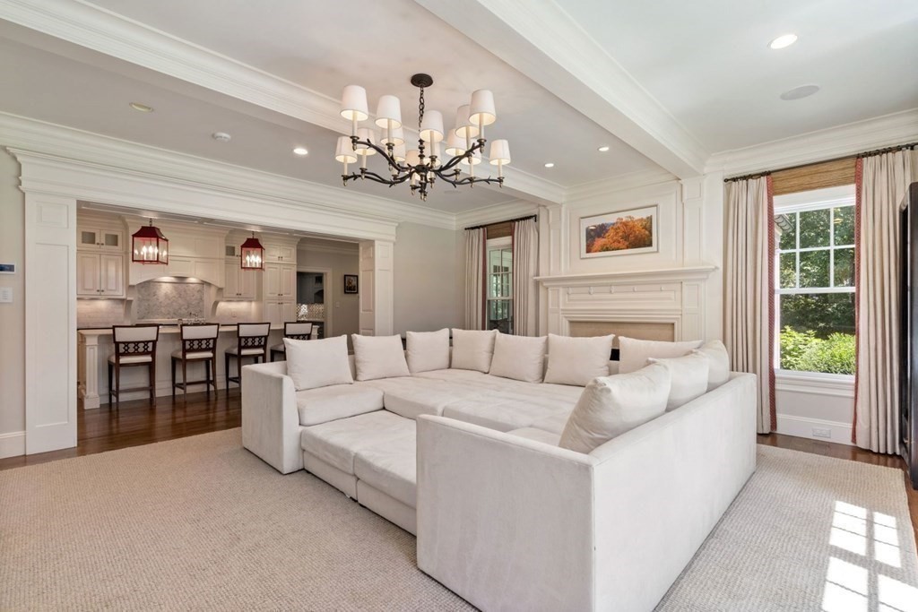 45 Ravine Road Wellesley, MA 02481 - Photo 17 of 42 a living room with furniture and a chandelier