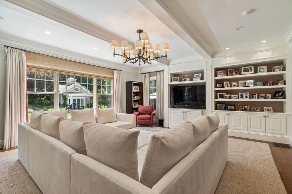 45 Ravine Road Wellesley, MA 02481 - Photo 18 of 42 a living room with furniture and a large window
