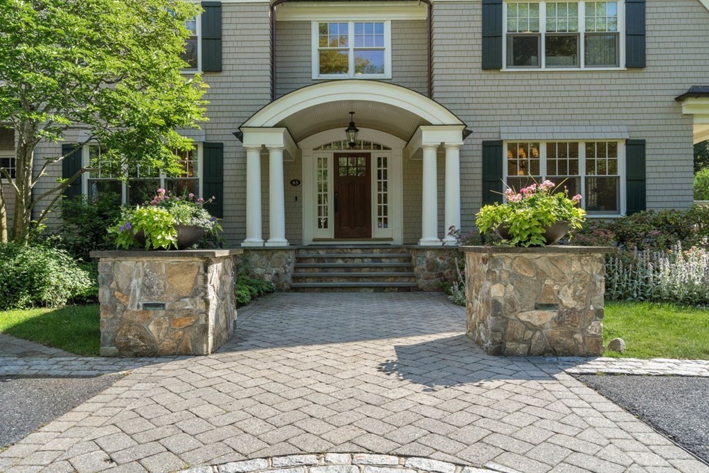 45 Ravine Road Wellesley, MA 02481 - Photo 3 of 42 a front view of a house with a yard