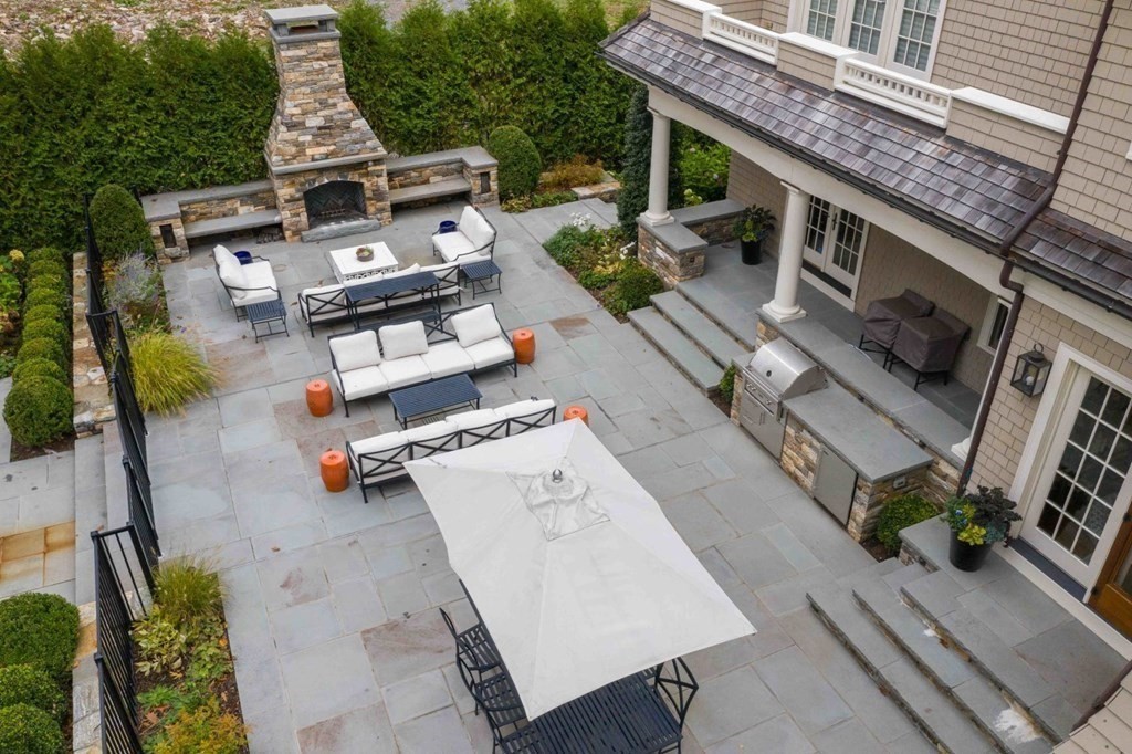 45 Ravine Road Wellesley, MA 02481 - Photo 35 of 42 an aerial view of a house with a yard