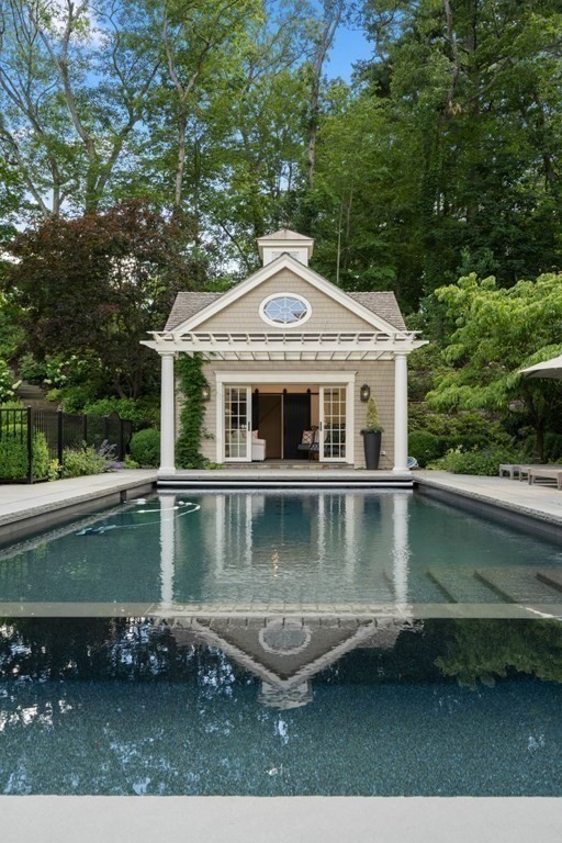 45 Ravine Road Wellesley, MA 02481 - Photo 38 of 42 an aerial view of a house with swimming pool