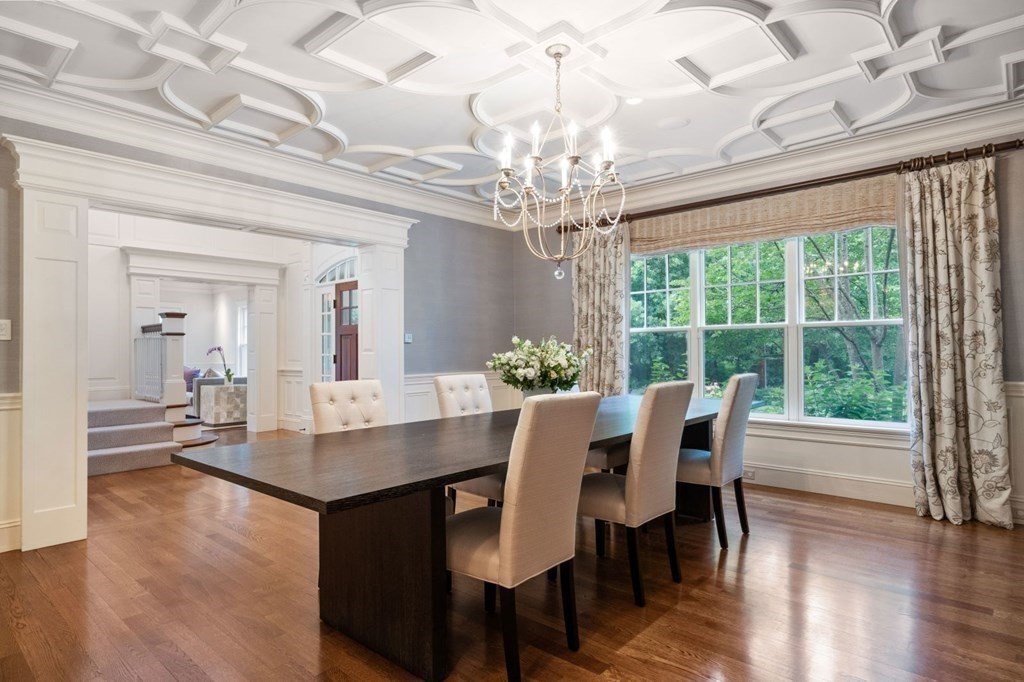 45 Ravine Road Wellesley, MA 02481 - Photo 9 of 42 a view of a dining room with furniture window and wooden floor