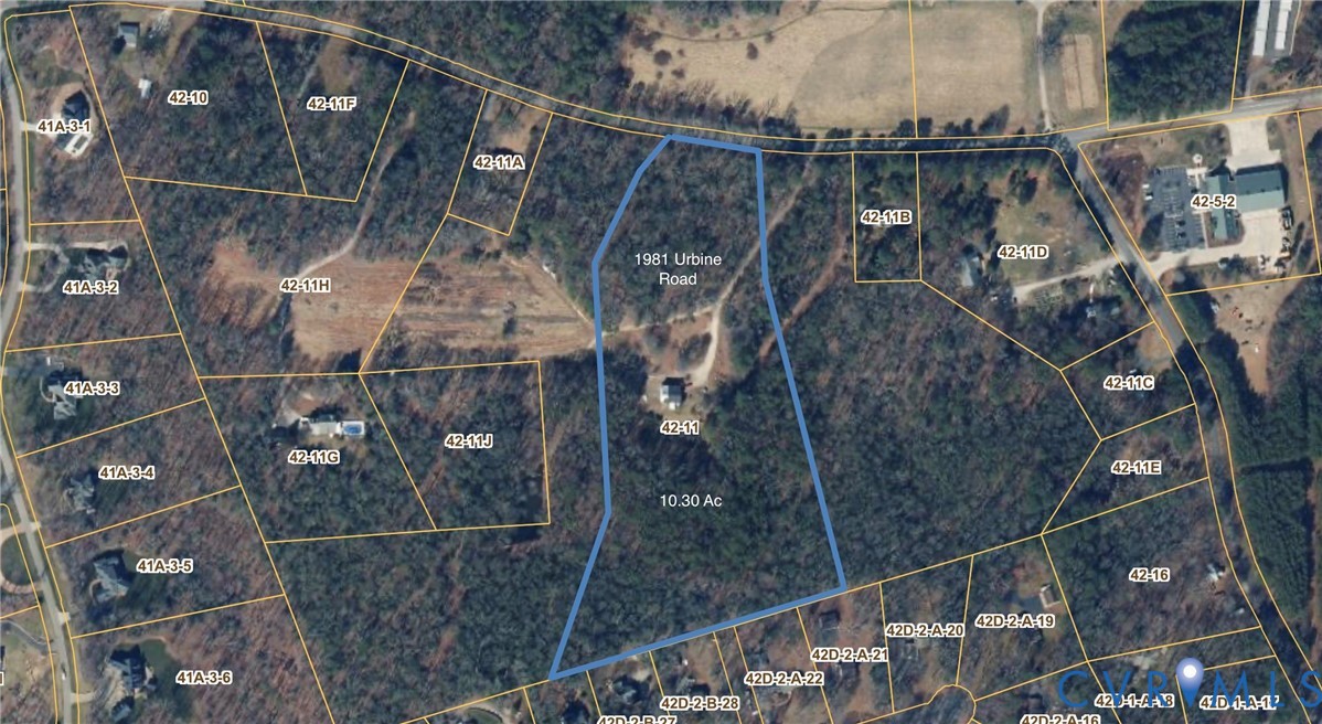 1981 Urbine Road Powhatan, VA 23139 - Photo 2 of 3 Plat Map. Illustrating property boundaries and par