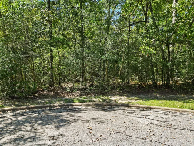 a view of a yard with wooden fence