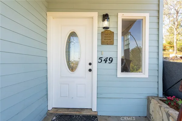 a front view of a house with entryway