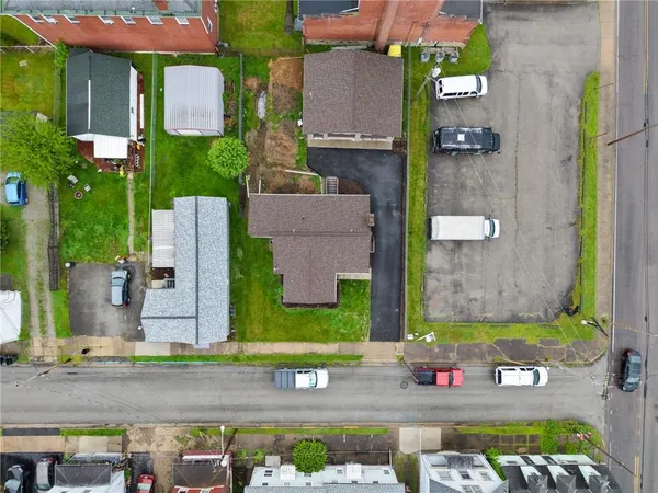 a aerial view of a city