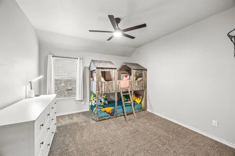 a play room with a window