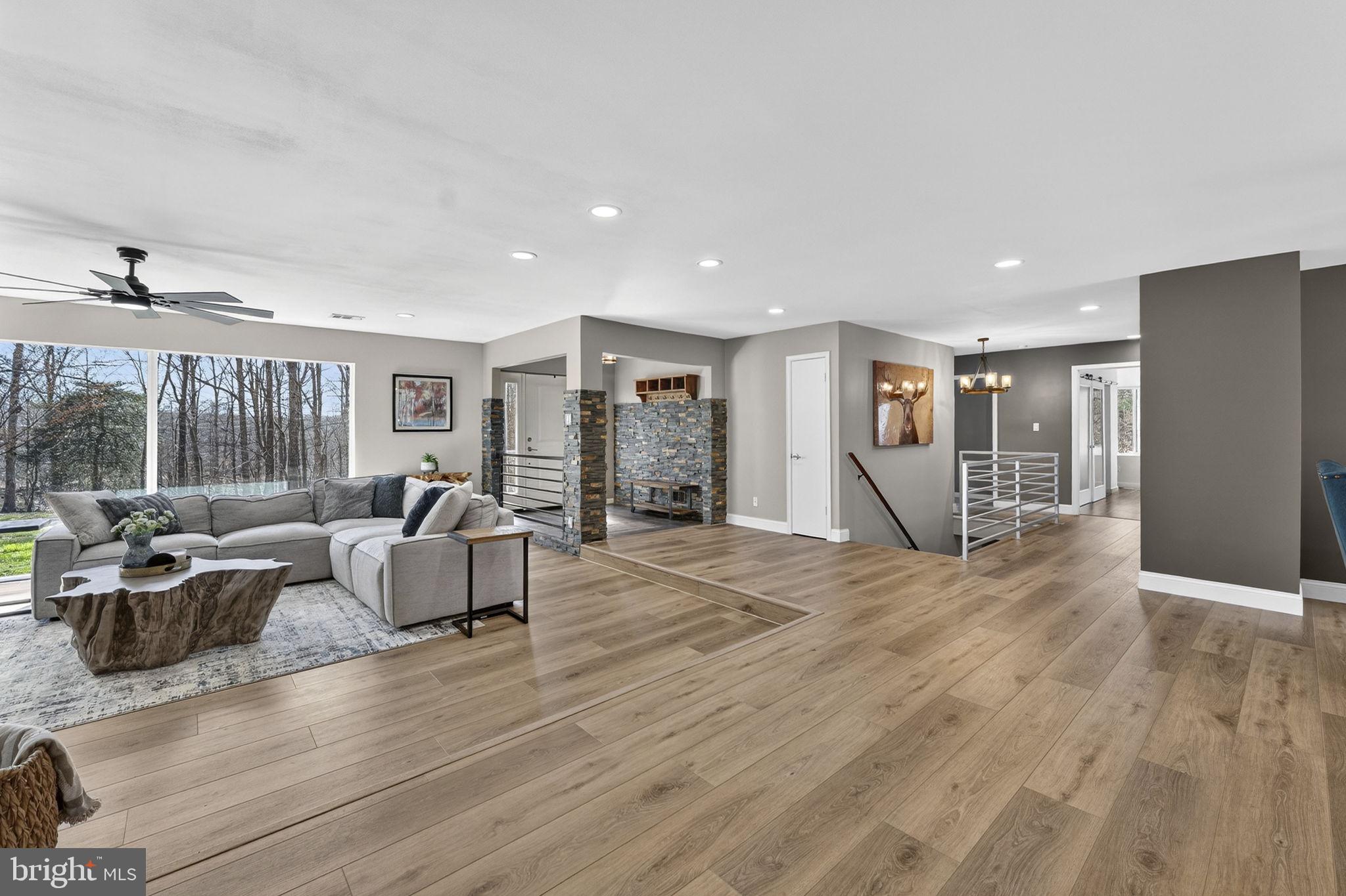 7427 Maple Branch Road Clifton, VA 20124 - Photo 12 of 100 View of Inviting Foyer, Living Room & Main Hall
