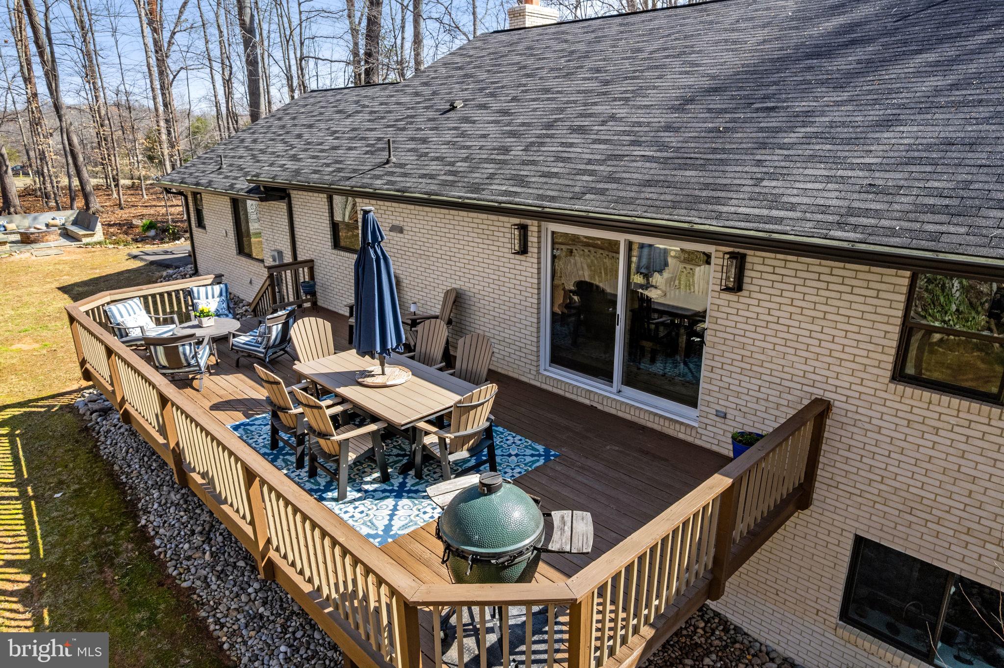 7427 Maple Branch Road Clifton, VA 20124 - Photo 72 of 100 Aerial View of Deck & Architectural Shingle Roof