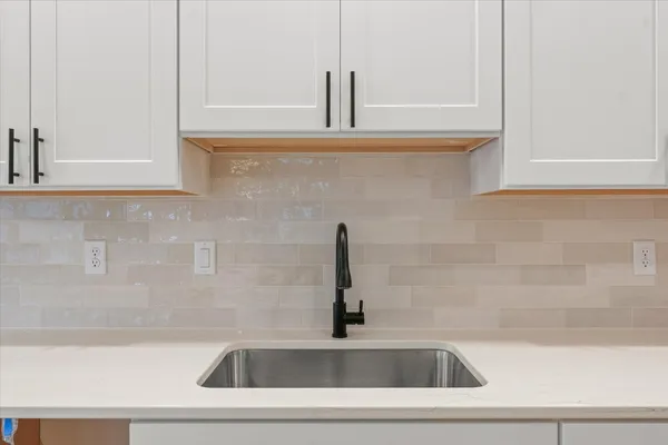 a close view of sink and tap