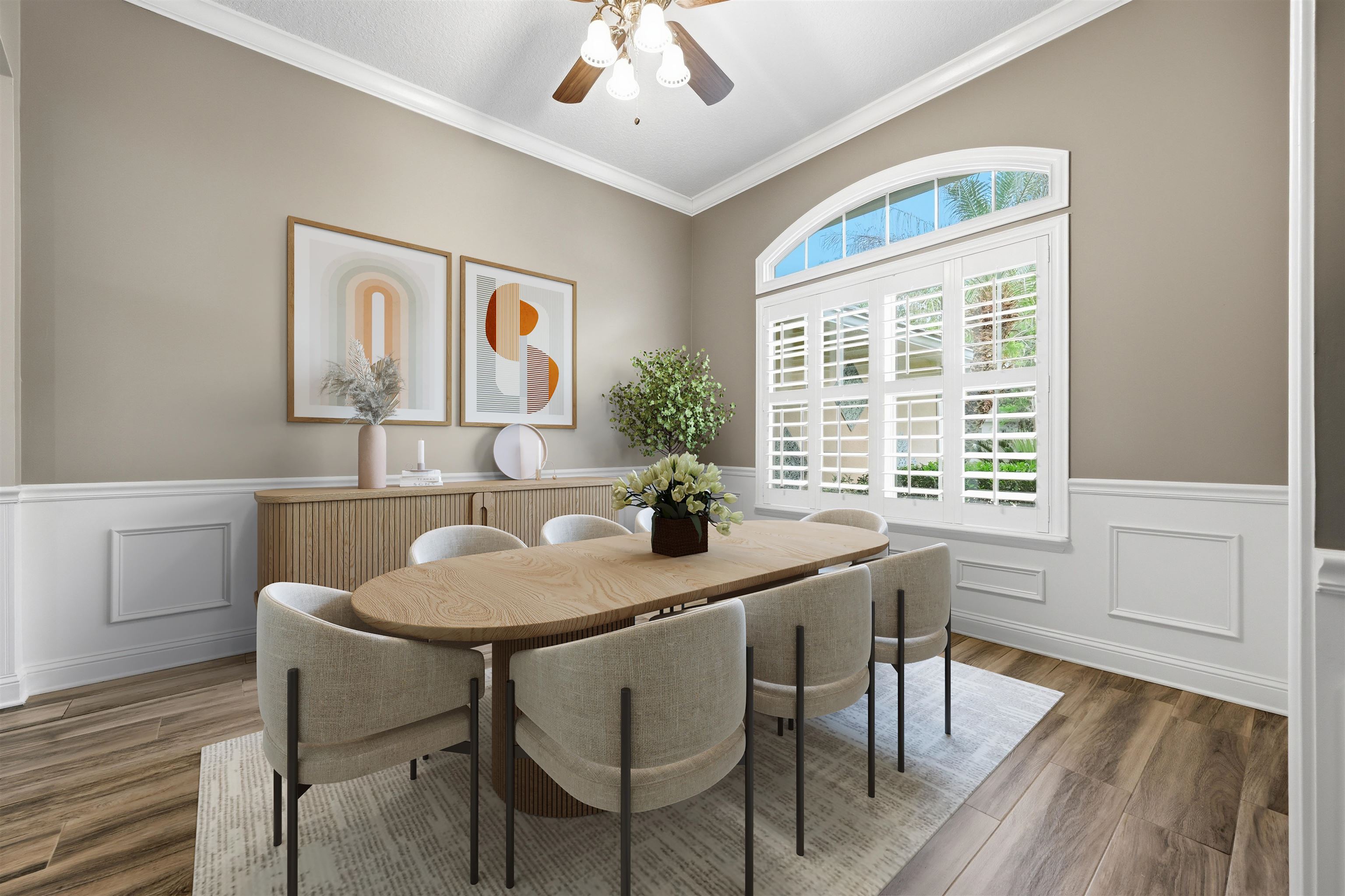 121 Edge Of Woods Road St. Augustine, FL 32092 - Photo 13 of 53 a view of a dining room with furniture window and wooden floor