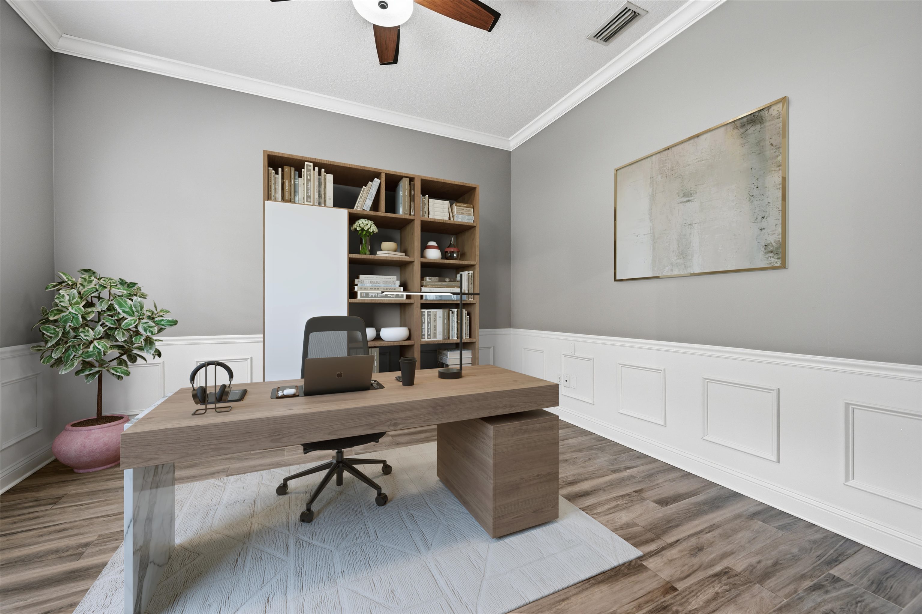 121 Edge Of Woods Road St. Augustine, FL 32092 - Photo 17 of 53 a work room with furniture wooden floor and window