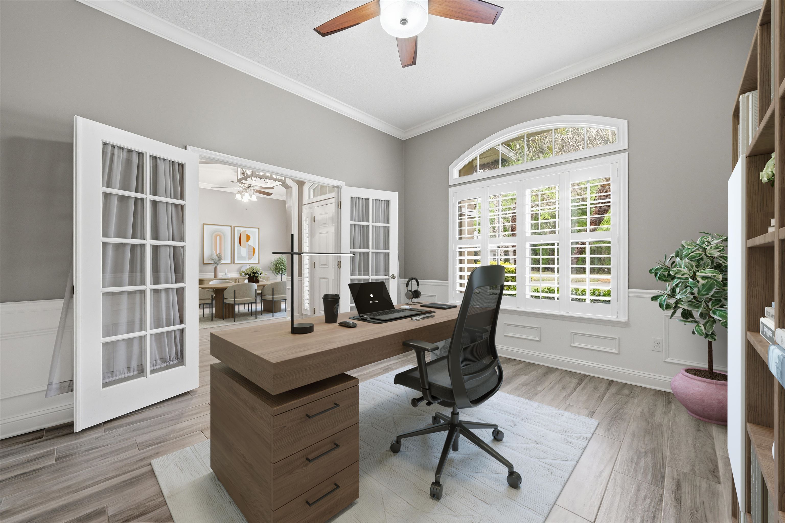 121 Edge Of Woods Road St. Augustine, FL 32092 - Photo 18 of 53 a view of a workspace with furniture and a window