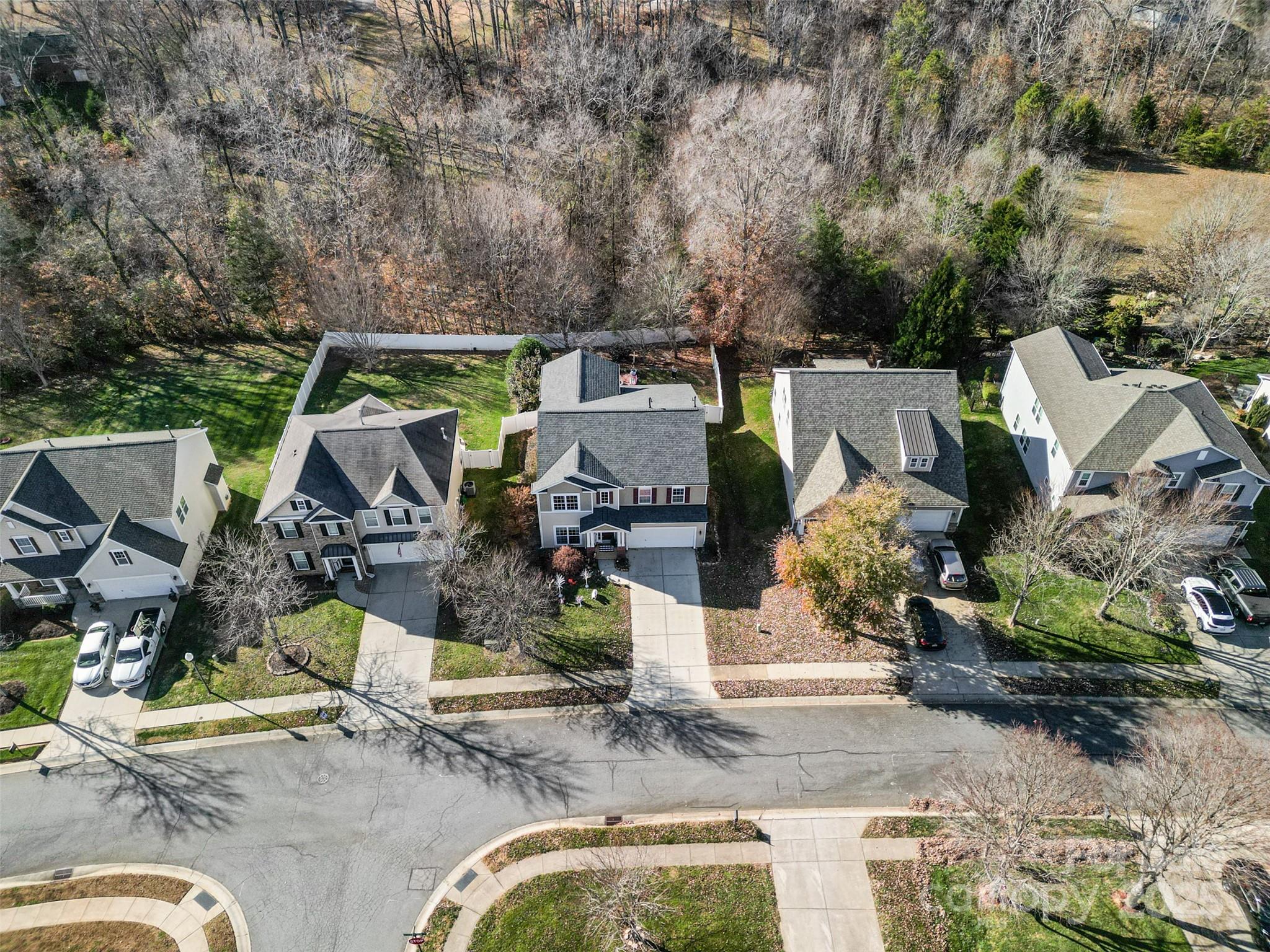 224 Morning Dew Lane Mount Holly, NC 28120 - Photo 44 of 48 an aerial view of a house with garden space and street view