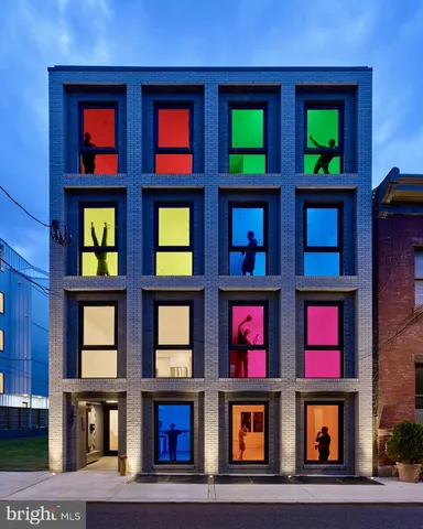 a view of a building with a window