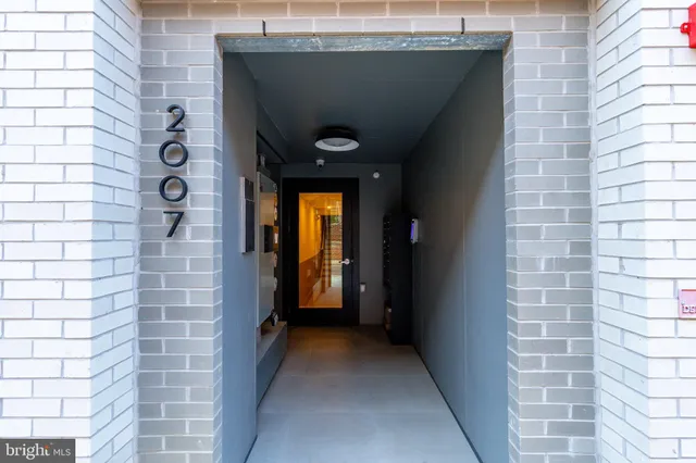 a view of a large building with a city view